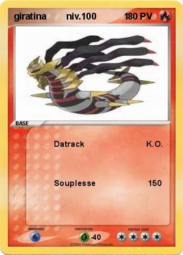 Pokemon giratina        niv.100           1 