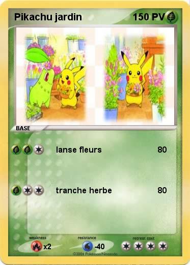 Pokemon Pikachu jardin