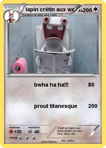 Pokemon lapin crétin aux wc
