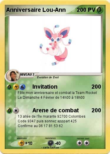 Pokemon Anniversaire Lou-Ann