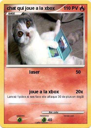 Pokemon chat qui joue a la xbox