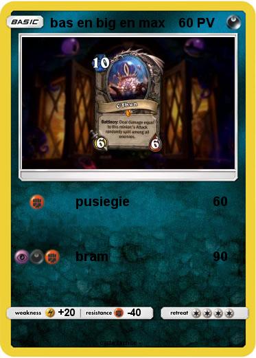 Pokemon bas en big en max