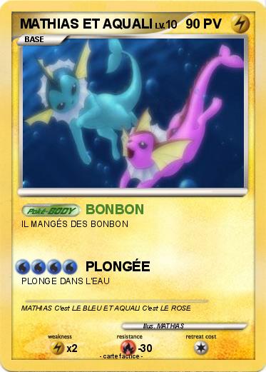 Pokemon MATHIAS ET AQUALI