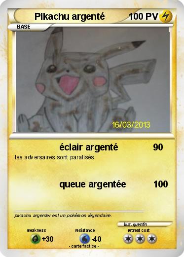 Pokemon Pikachu argenté