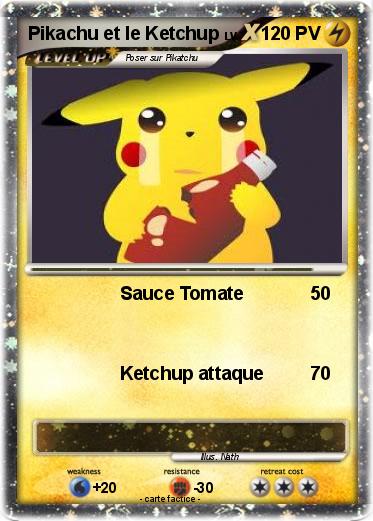 Pokemon Pikachu et le Ketchup