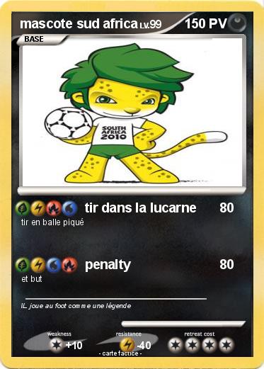 Pokemon mascote sud africa