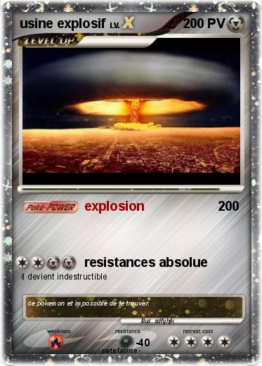 Pokemon usine explosif