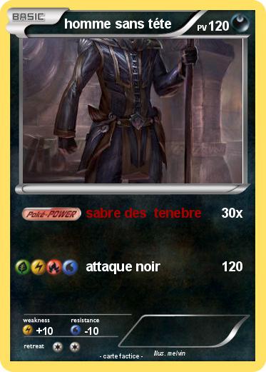 Pokemon homme sans téte