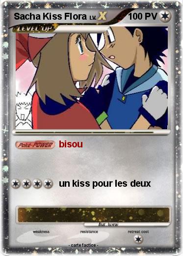 Pokemon Sacha Kiss Flora
