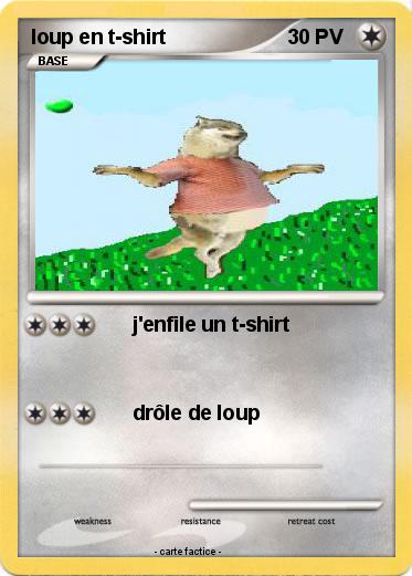 Pokemon loup en t-shirt