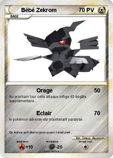 Pokemon Bébé Zekrom