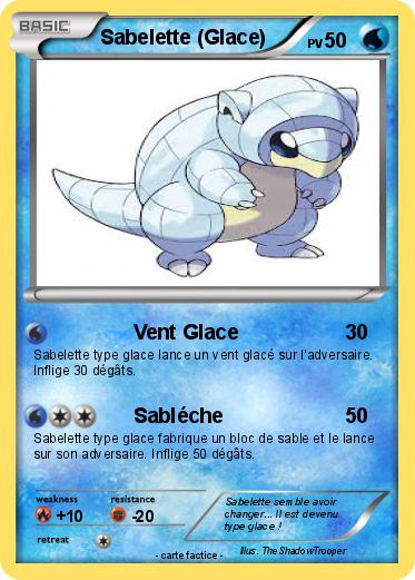 Pokemon Sabelette (Glace)
