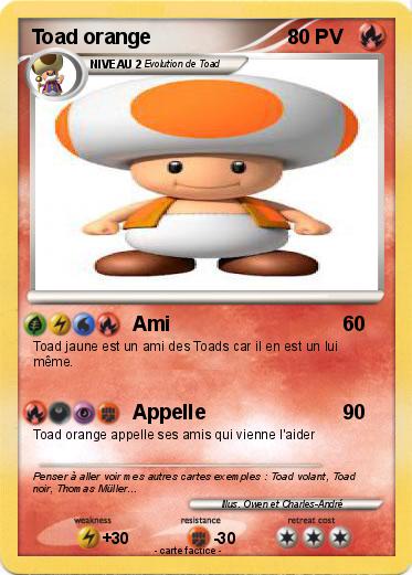 Pokemon Toad orange