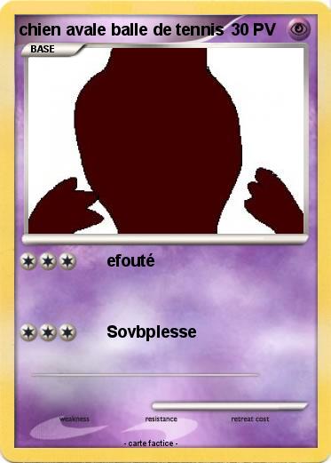 Pokemon chien avale balle de tennis