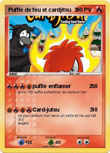 Pokemon Puffle de feu et cardjitsu  3