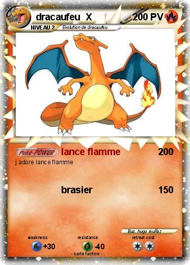 Pokemon dracaufeu  X