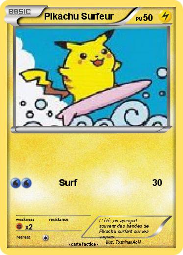 Pokemon Pikachu Surfeur
