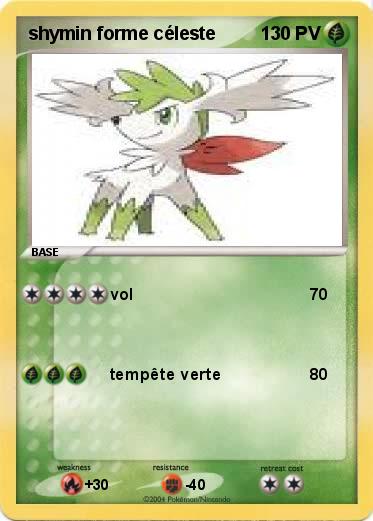 Pokemon shymin forme céleste