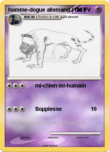 Pokemon homme-dogue allemand ( fail )