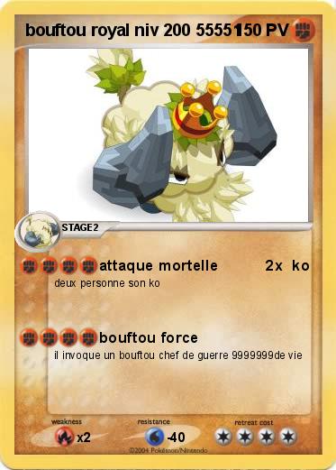 Pokemon bouftou royal niv 200 55551           