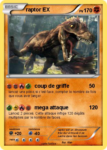 Pokemon raptor EX