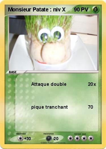 Pokemon Monsieur Patate : niv X