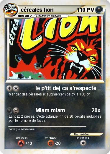 Pokemon céreales lion