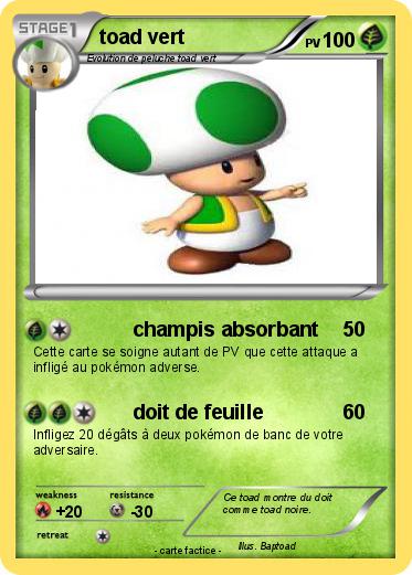 Pokemon toad vert