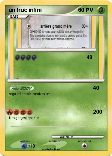 Pokemon un truc infini