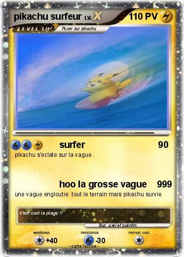 Pokemon pikachu surfeur