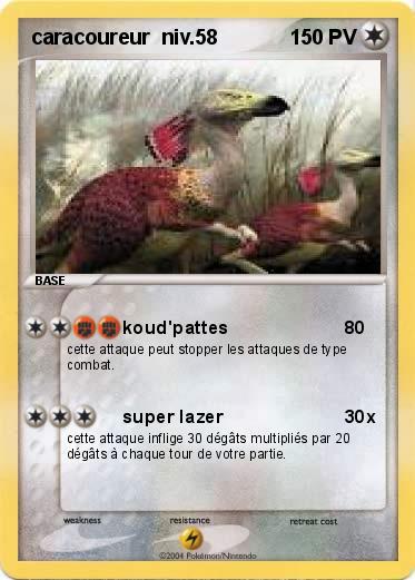 Pokemon caracoureur  niv.58
