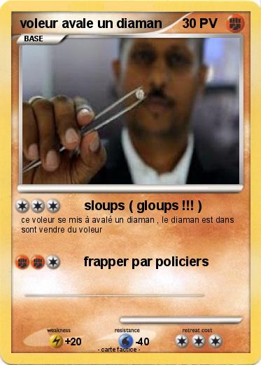 Pokemon voleur avale un diaman