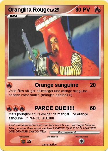 Pokemon Orangina Rouge