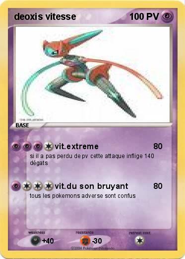 Pokemon deoxis vitesse