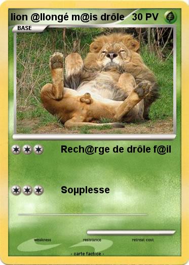 Pokemon lion @llongé m@is drôle