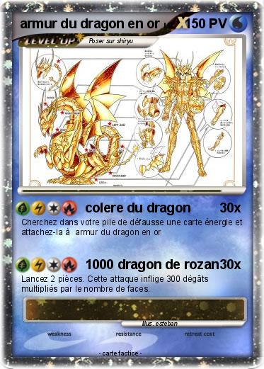 Pokemon armur du dragon en or