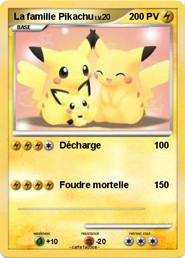 Pokemon La famille Pikachu