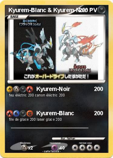 Pokemon Kyurem-Blanc & Kyurem-Noir