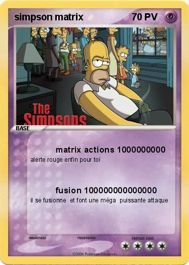 Pokemon simpson matrix