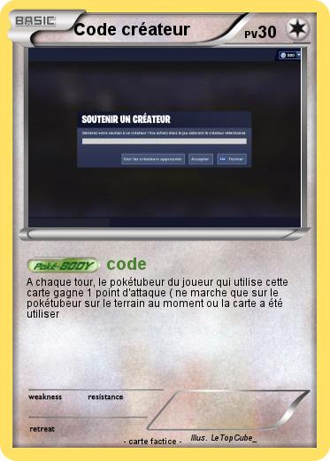 Pokemon Code créateur