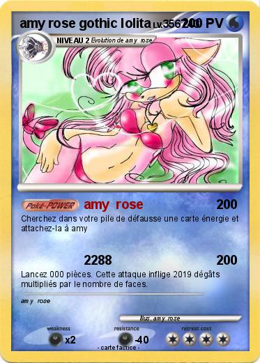 Pokemon amy rose gothic lolita