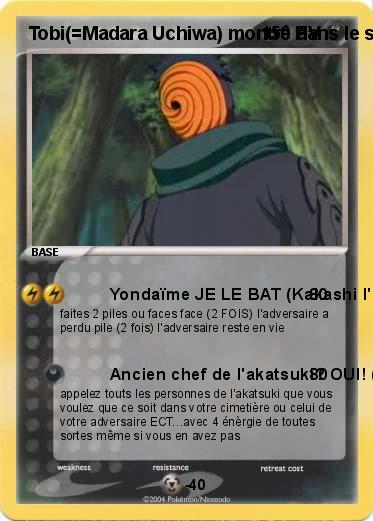 Pokemon Tobi(=Madara Uchiwa) montré dans le scan 455