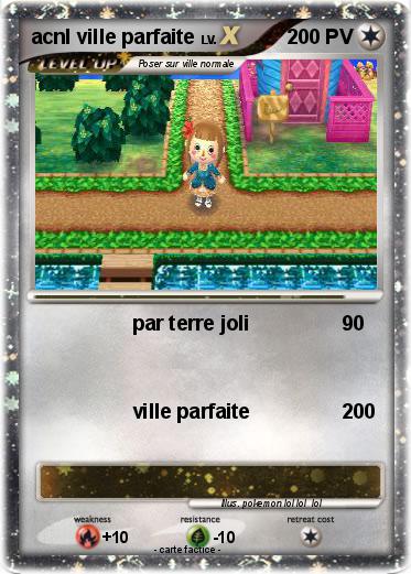 Pokemon acnl ville parfaite