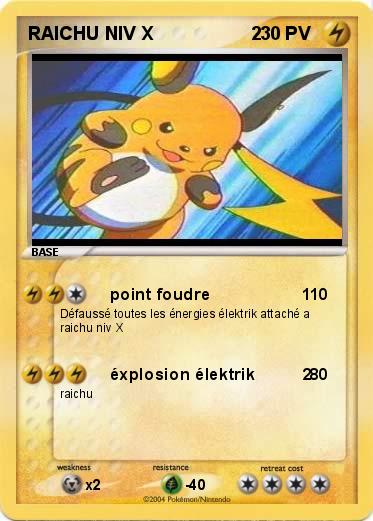 Pokemon RAICHU NIV X                   2      
