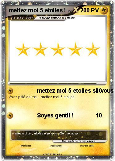 Pokemon mettez moi 5 etoiles !