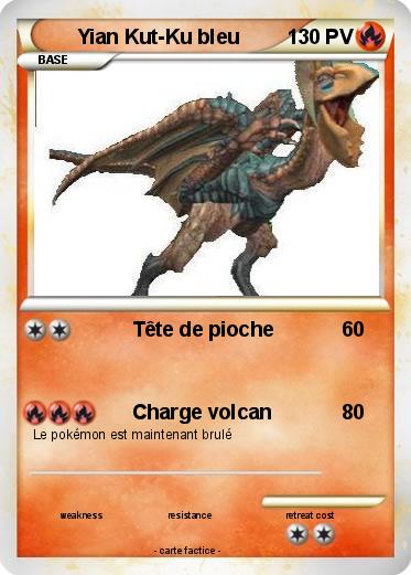 Pokemon Yian Kut-Ku bleu