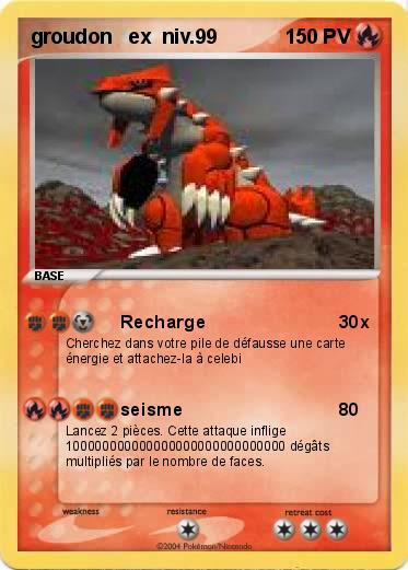 Pokemon groudon   ex  niv.99
