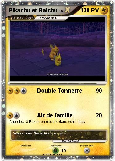 Pokemon Pikachu et Raichu