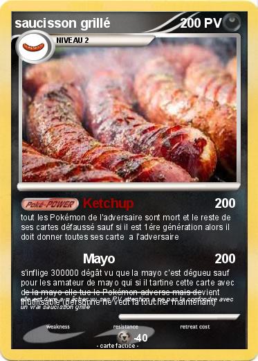 Pokemon saucisson grillé