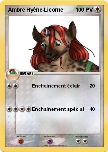 Pokemon Ambre Hyène-Licorne